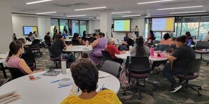 Group of K-12 Educators attending the Office of Indian Education Symposium at ASU Hayden Library