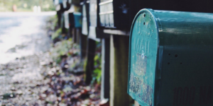 a row of mailboxes