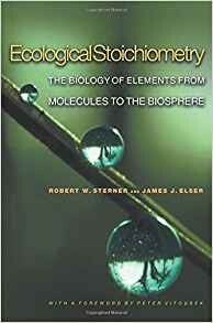 Cover of "Ecological Stoichiometry" featuring water drops on a blade of grass