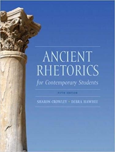 Cover of "Ancient Rhetorics for Contemporary Students" featuring a Corinthian column