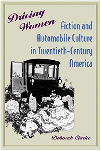 Cover of "Driving Women" featuring an illustration of women sitting outside of a car