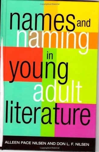 Cover of "Names and Naming in Young Adult Literature" featuring a color-blocked background