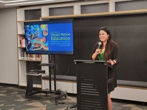 Dr. Wendy Greyeyes discussing her book