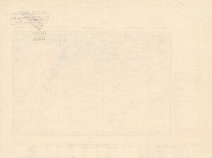 The reverse side of the previous map of the month. An entirely different map can be faintly seen through the beige canvas.