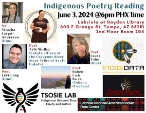 Flier for Indigenous Poetry Reading with Laura Tohe