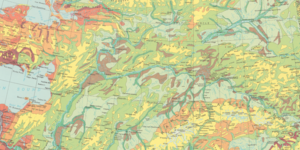  A section of the interior of Alaska around the Yukon river showing the principal locations of the biomes within and their relations to each other.