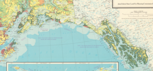 A portion of southern Alaska, showing the dominant Spruce-Hemlock forests of the lower portion of the state