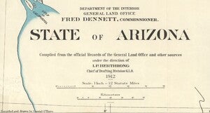 Map of the Month, State of Arizona, 1912