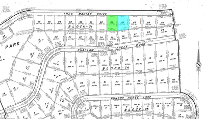 Parcel Map Shallow Creek Road, Texas